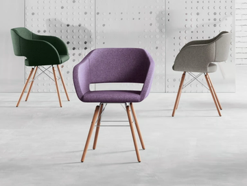 REGIA - Fabric reception chair with armrests by Las Mobili - view 2